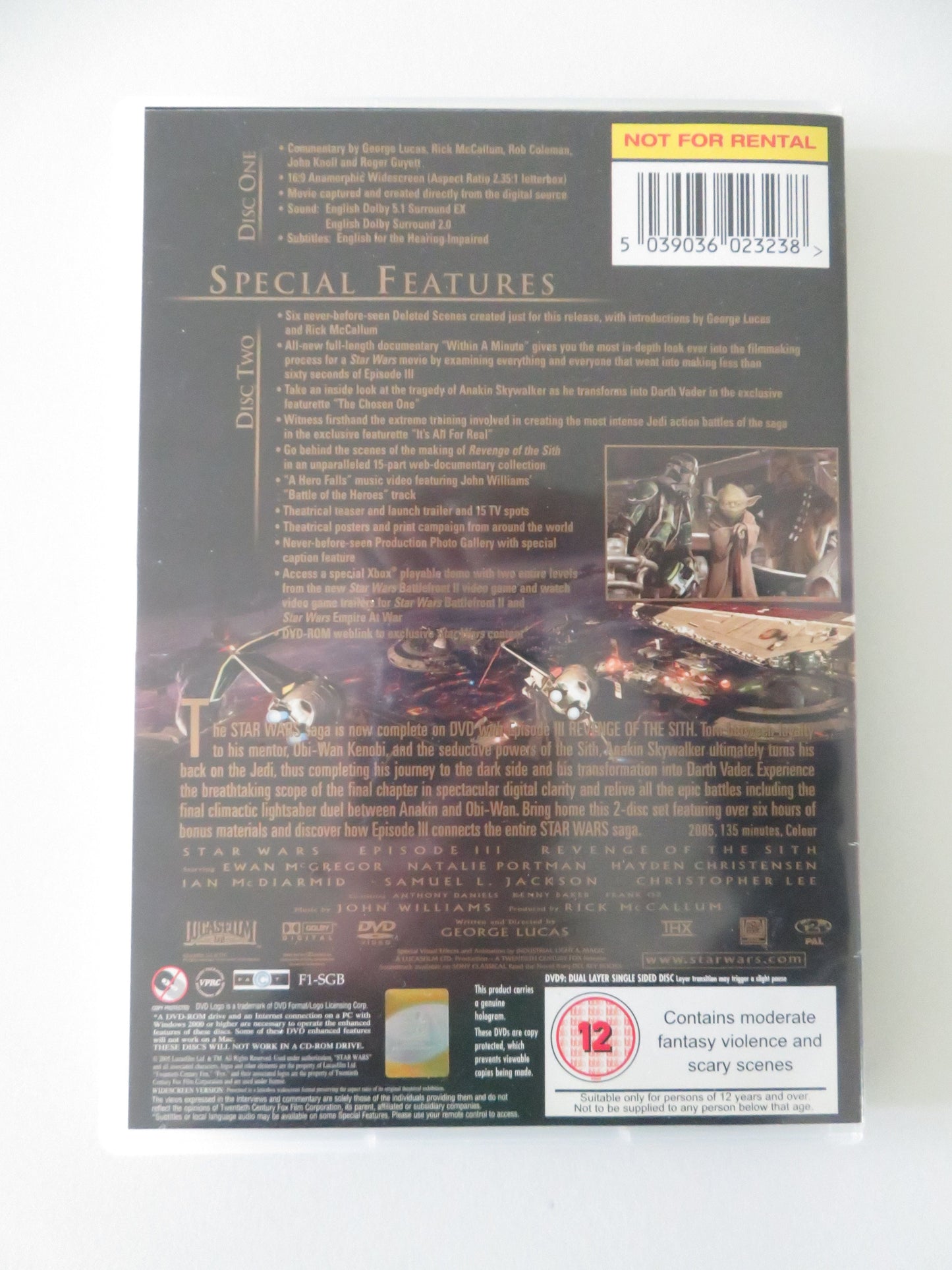 Star Wars: Episode III - Revenge of the Sith (DVD) Ewan McGregor 2005 Region 2 Movie posters