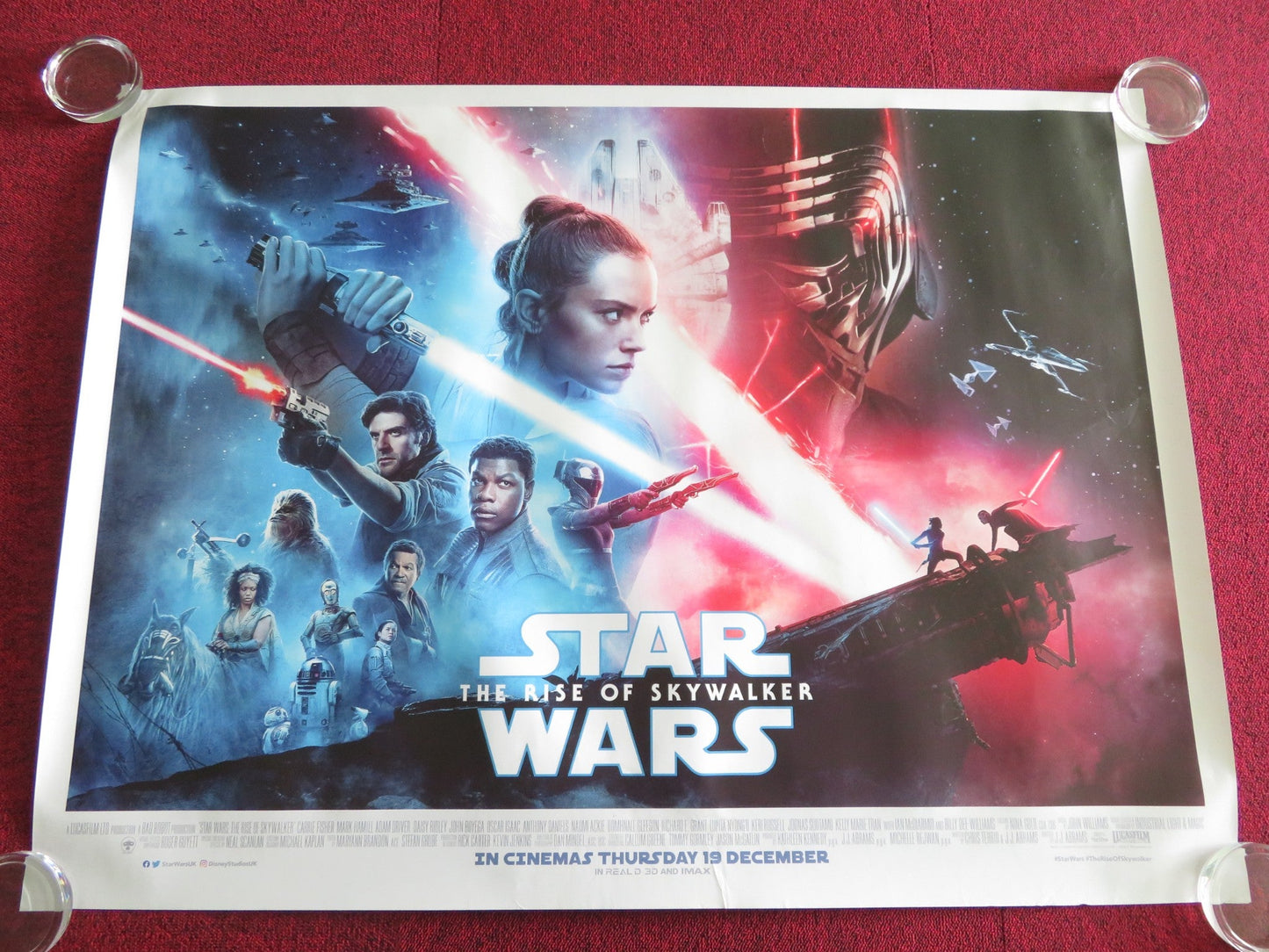 STAR WARS: EPISODE IX - THE RISE OF SKYWALKER UK QUAD ROLLED POSTER 2019 Rendezvous Cinema Movie posters
