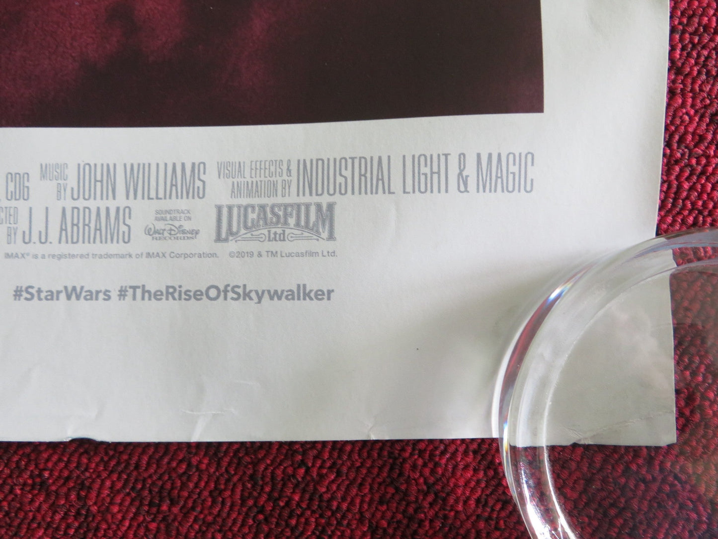 STAR WARS: EPISODE IX - THE RISE OF SKYWALKER UK QUAD ROLLED POSTER 2019 Rendezvous Cinema Movie posters