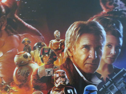 STAR WARS: EPISODE VII - THE FORCE AWAKENS UK QUAD ROLLED POSTER H. FORD 2015 Movie posters