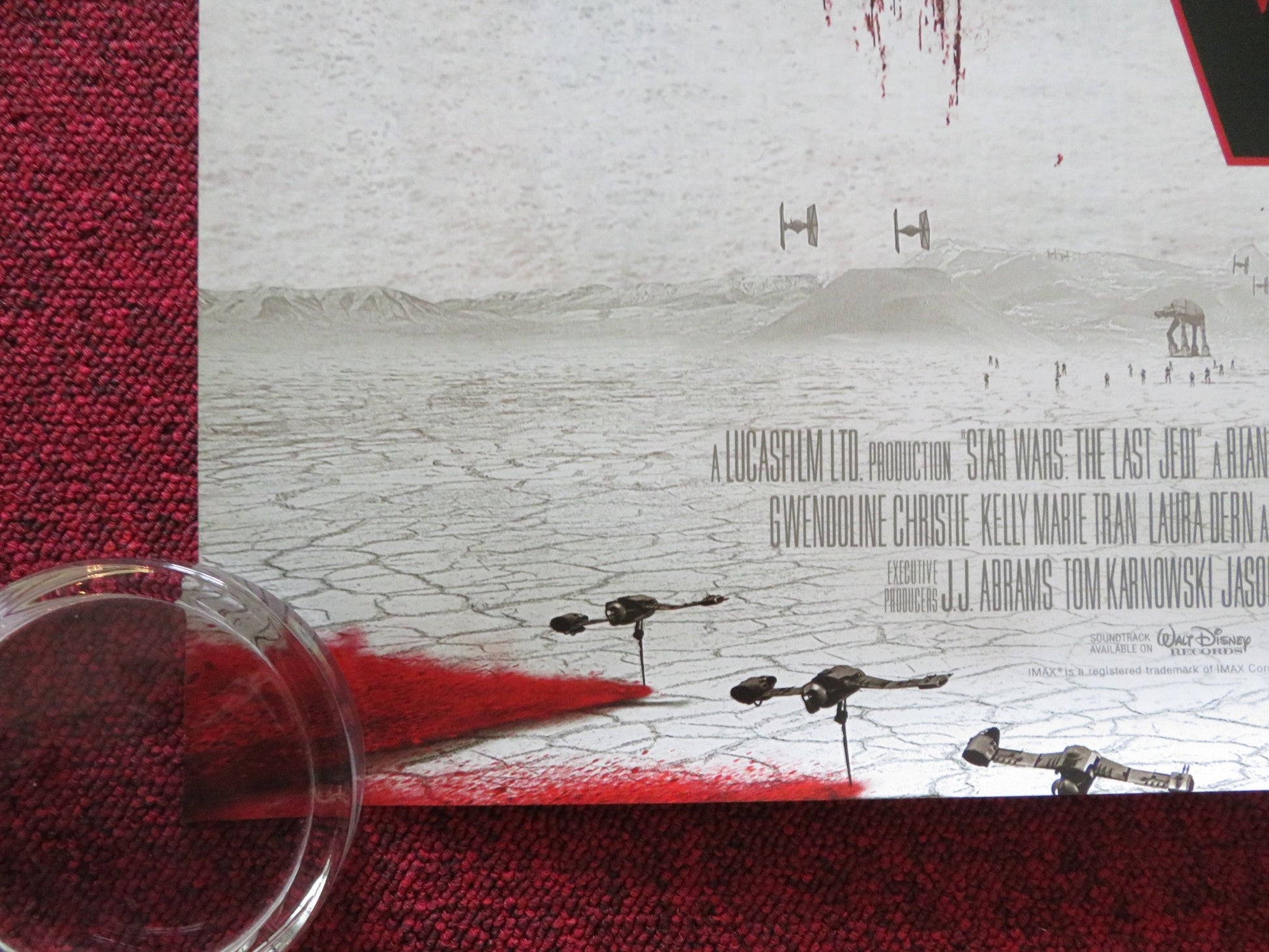 STAR WARS: EPISODE VIII - THE LAST JEDI - A US ONE SHEET ROLLED POSTER 2017 Rendezvous Cinema Movie posters