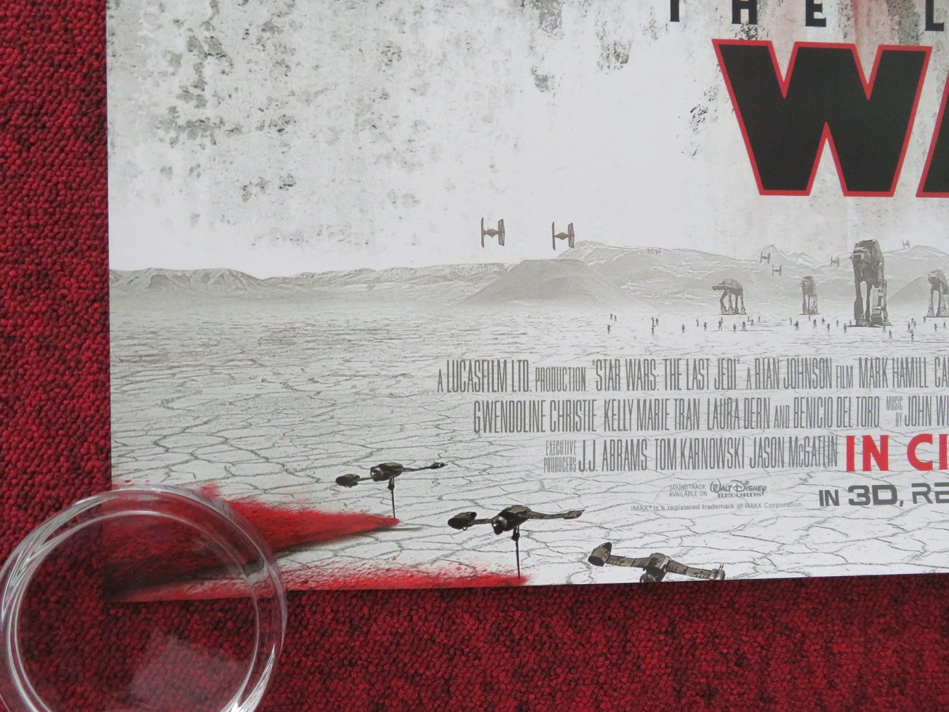 STAR WARS: EPISODE VIII - THE LAST JEDI US ONE SHEET ROLLED POSTER DRIVER 2017 Movie posters