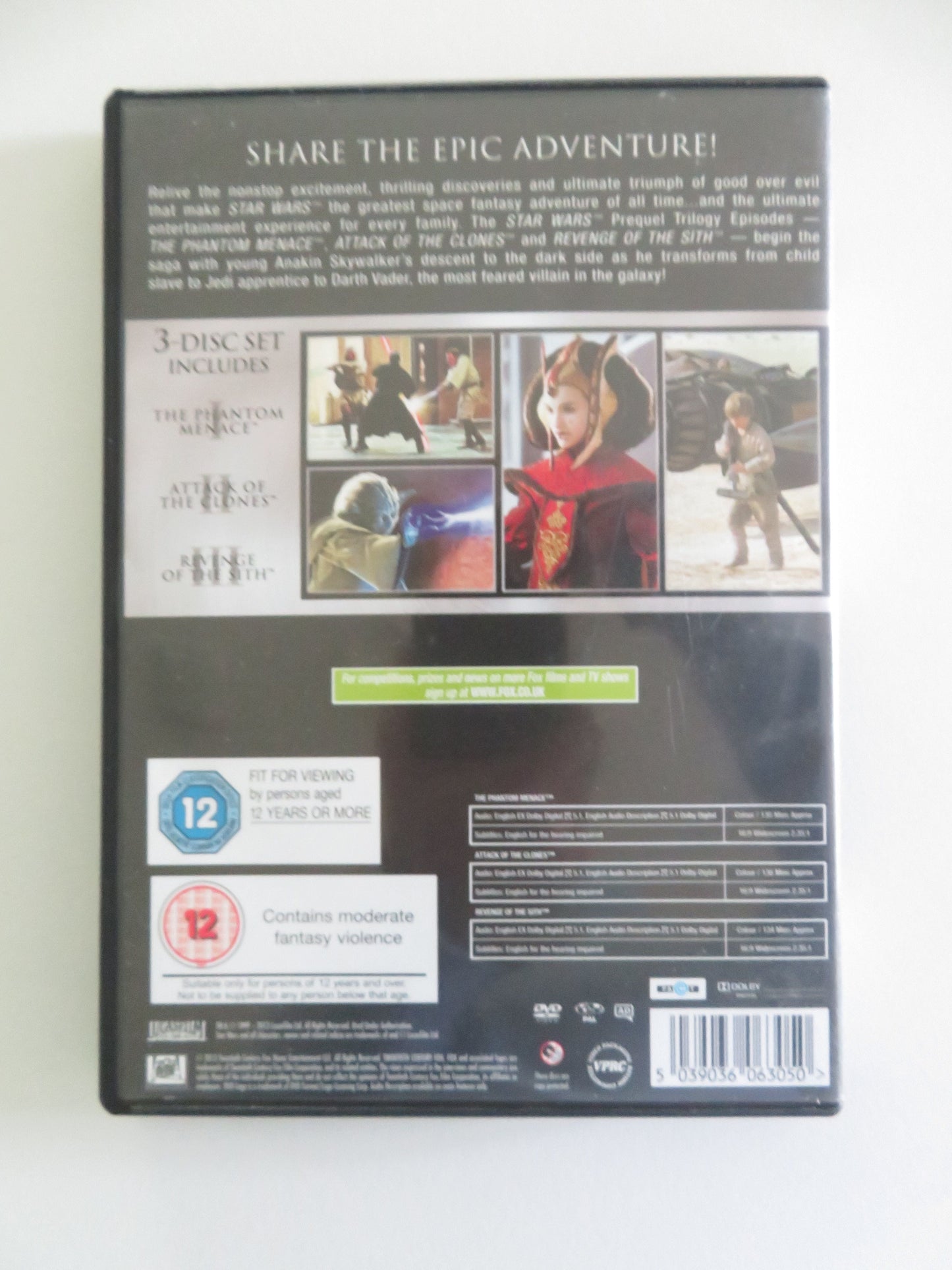 Star Wars Episodes I, II, and III 3 Disc Set (DVD) Liam Neeson 1999 Region 2 Movie posters