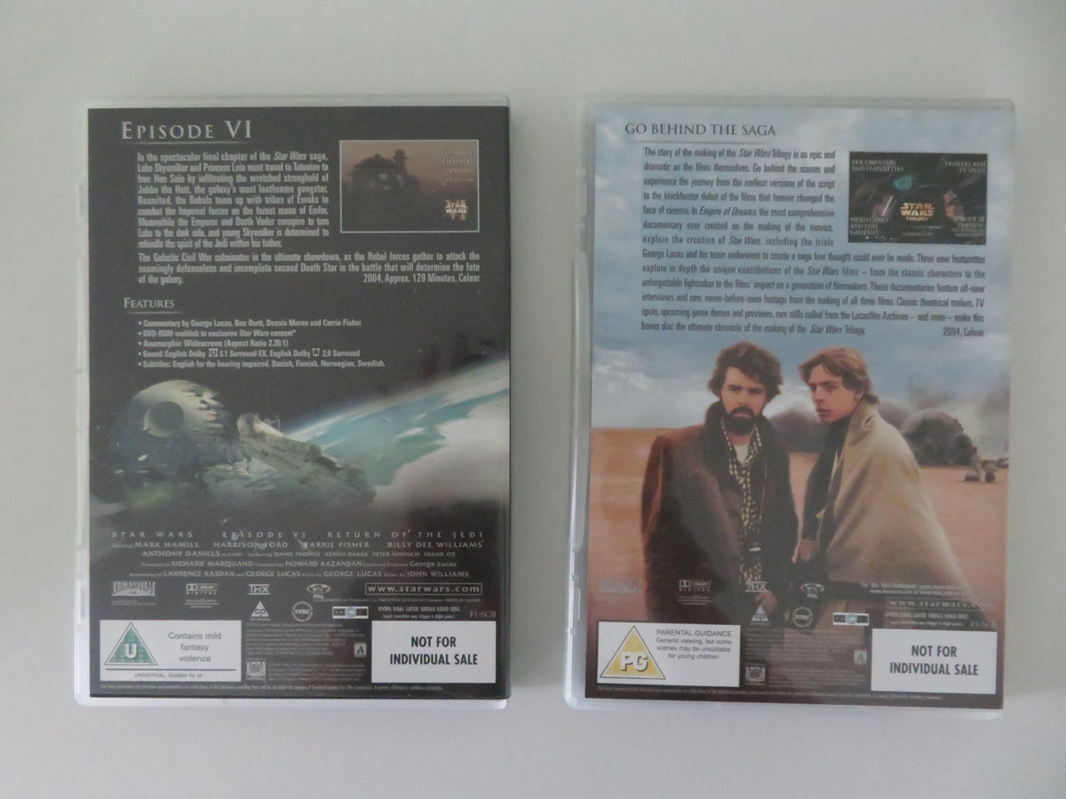 Star Wars Trilogy IV, V and VI (DVD BoxSet) Mark Hamill C. Fisher 2004 Region 2 Movie posters