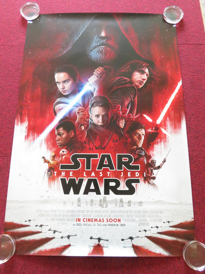 STAR WARS VIII: THE LAST JEDI - D US ONE SHEET ROLLED POSTER MARK HAMILL 2017 Rendezvous Cinema Movie posters