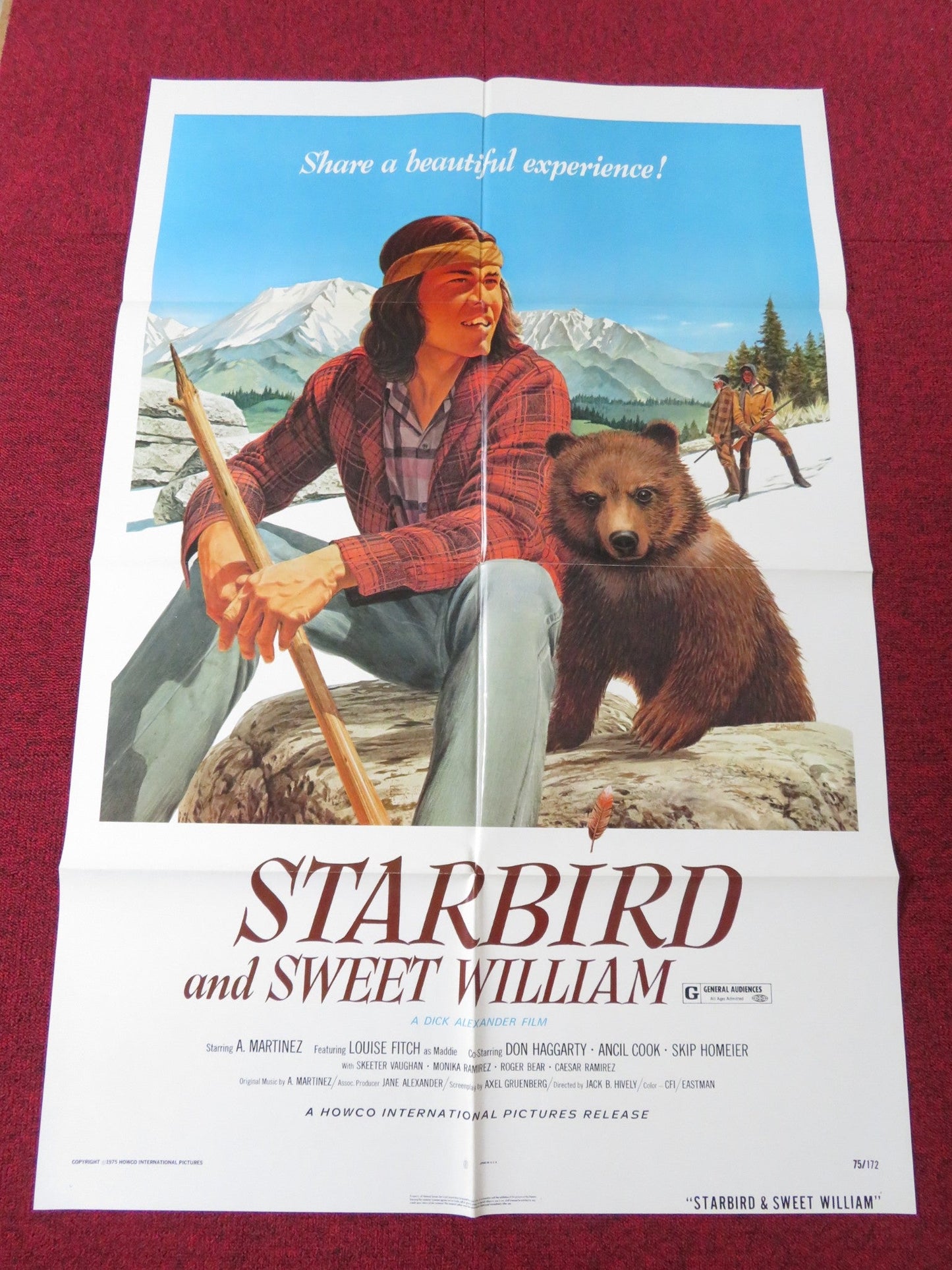 STARBIRD AND SWEET WILLIAM FOLDED US ONE SHEET POSTER A MARTINEZ L. LEWIS 1975 Rendezvous Cinema Movie posters