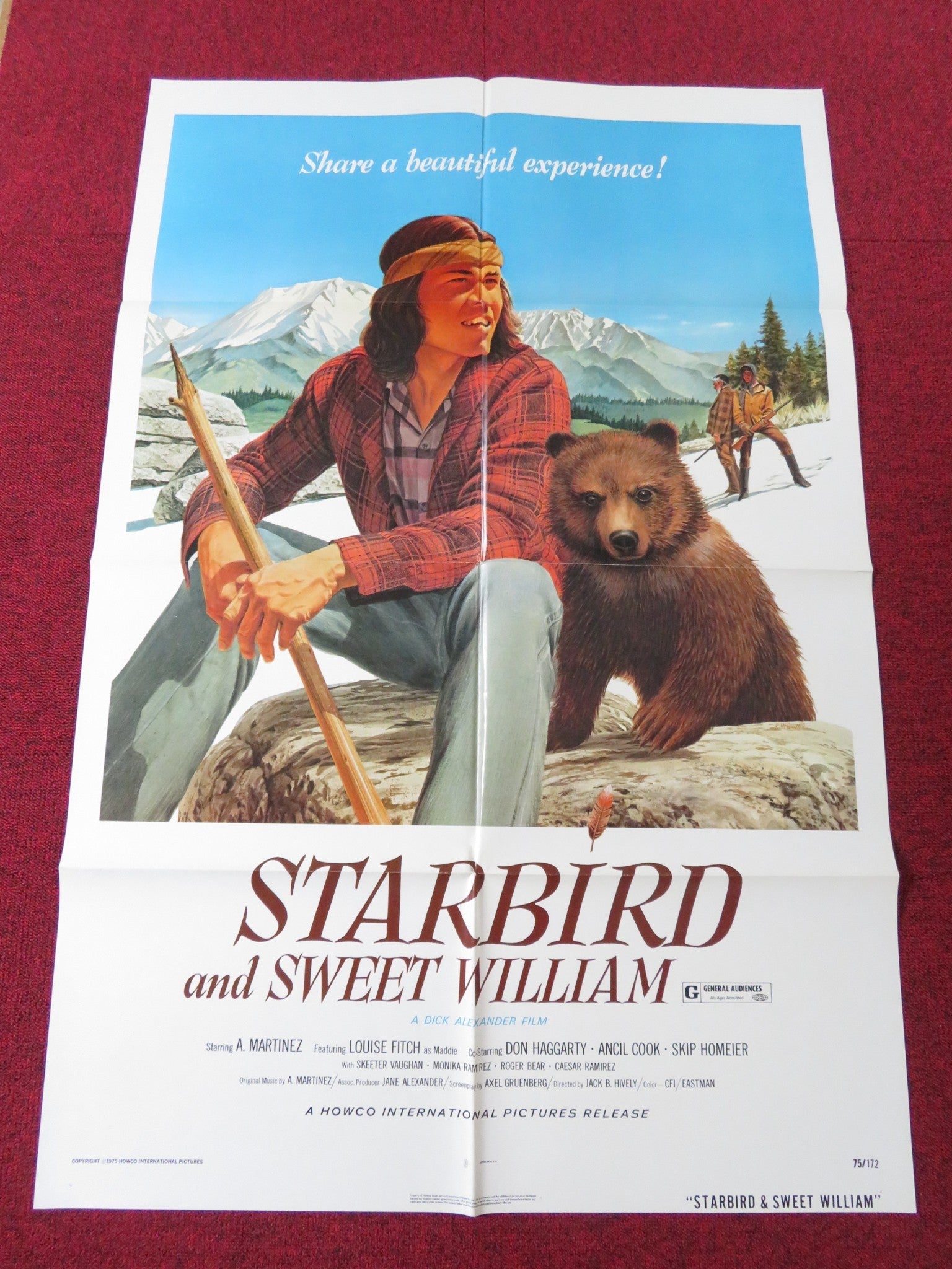 STARBIRD AND SWEET WILLIAM FOLDED US ONE SHEET POSTER A MARTINEZ L. LEWIS 1975 Rendezvous Cinema Movie posters