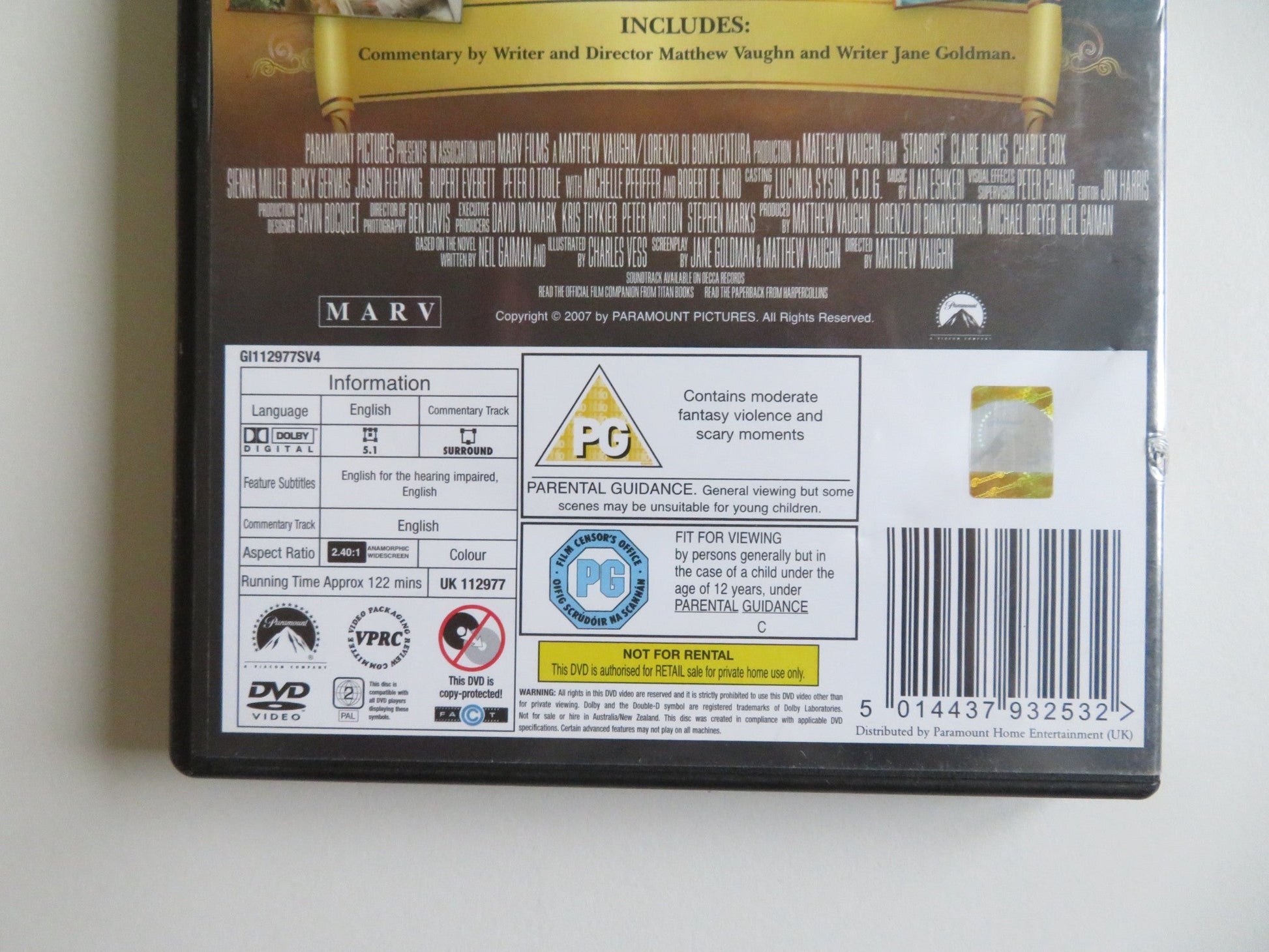 STARDUST (DVD) BEN BARNES CLAIRE DANES 2007 REGION 2 Movie posters