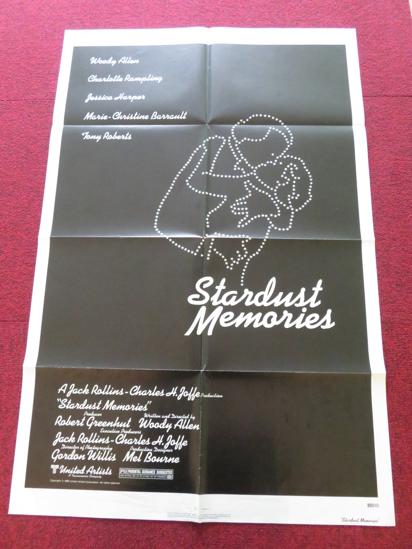 STARDUST MEMORIES FOLDED US ONE SHEET POSTER WOODY ALLEN CHARLOTTE RAMPLING 1980 Rendezvous Cinema Movie posters