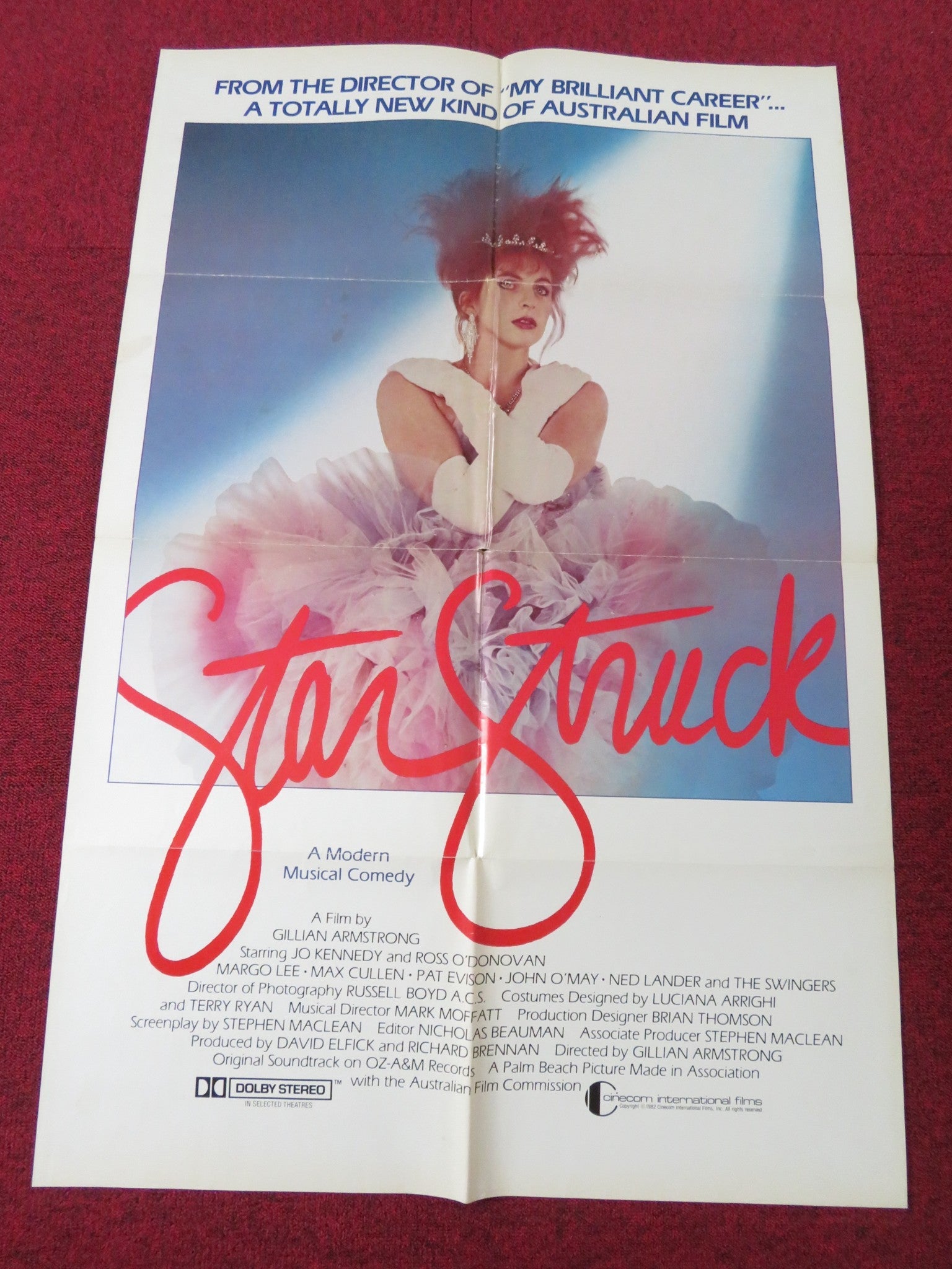 STARSTRUCK FOLDED US ONE SHEET POSTER JOEY KENNEDY ROSS O'DONOVAN 1982 Rendezvous Cinema Movie posters