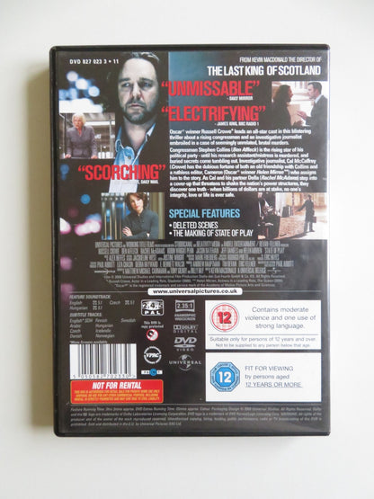 STATE OF PLAY (DVD) RUSSELL CROWE BEN AFFLECK 2009 REGION 2, 4, 5 Movie posters