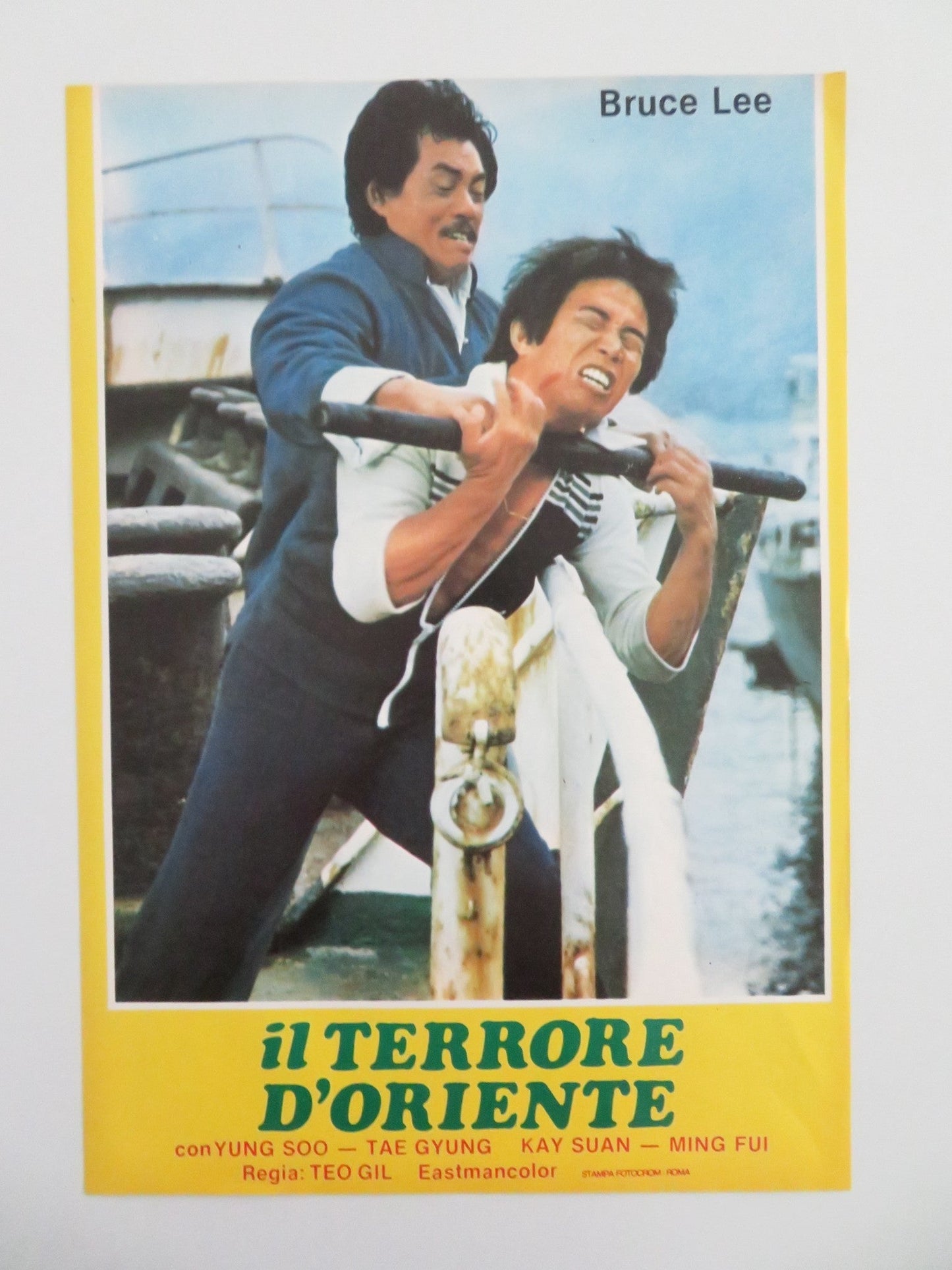 STEEL - FISTED DRAGON - D ITALIAN FOTOBUSTA POSTER JOHNNY HONG KONG FATIMAH 1977 Movie posters