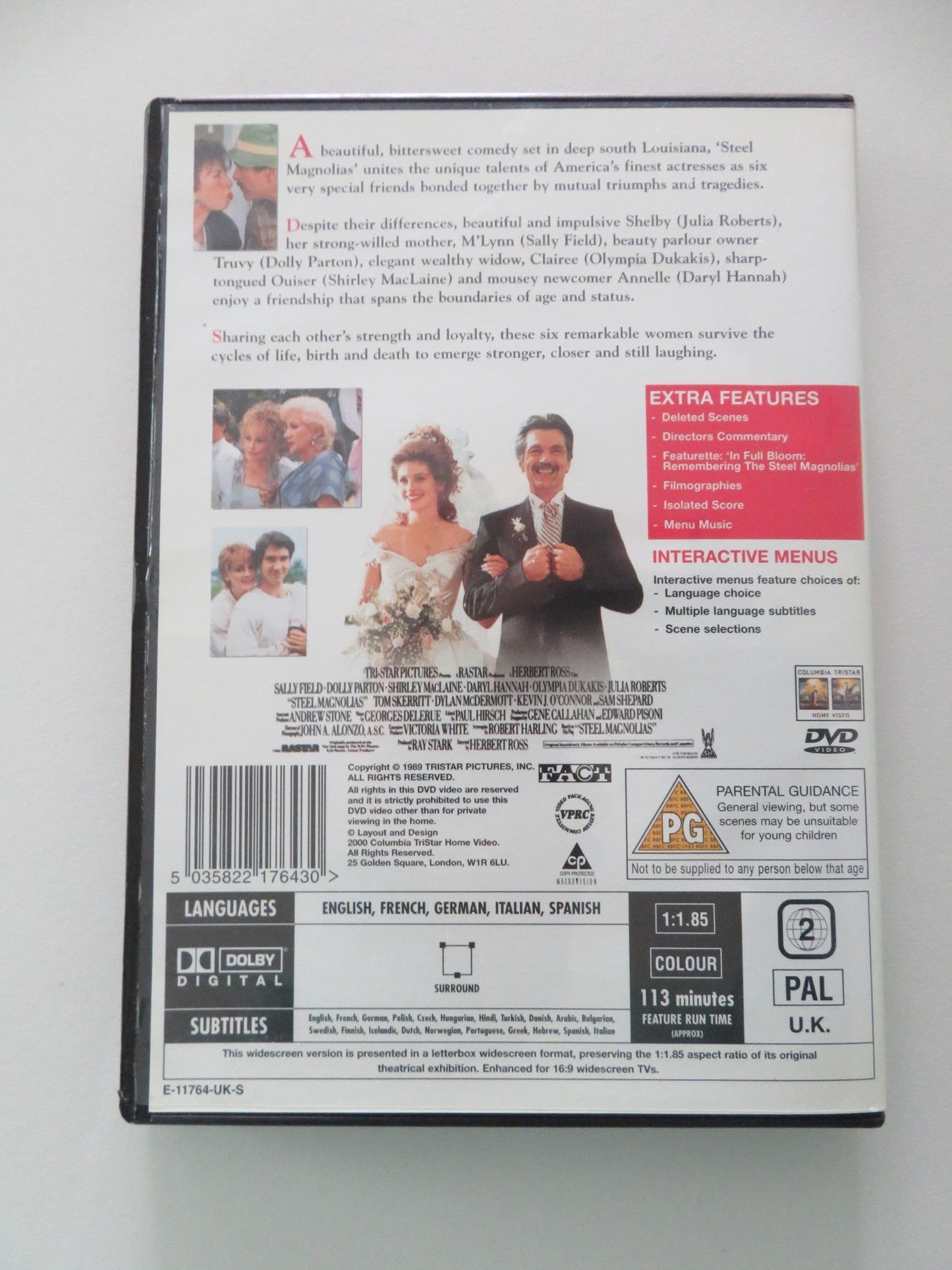 Steel Magnolias (DVD) Sally Field Dolly Parton Shirley Maclaine 1989 Region 2 Movie posters