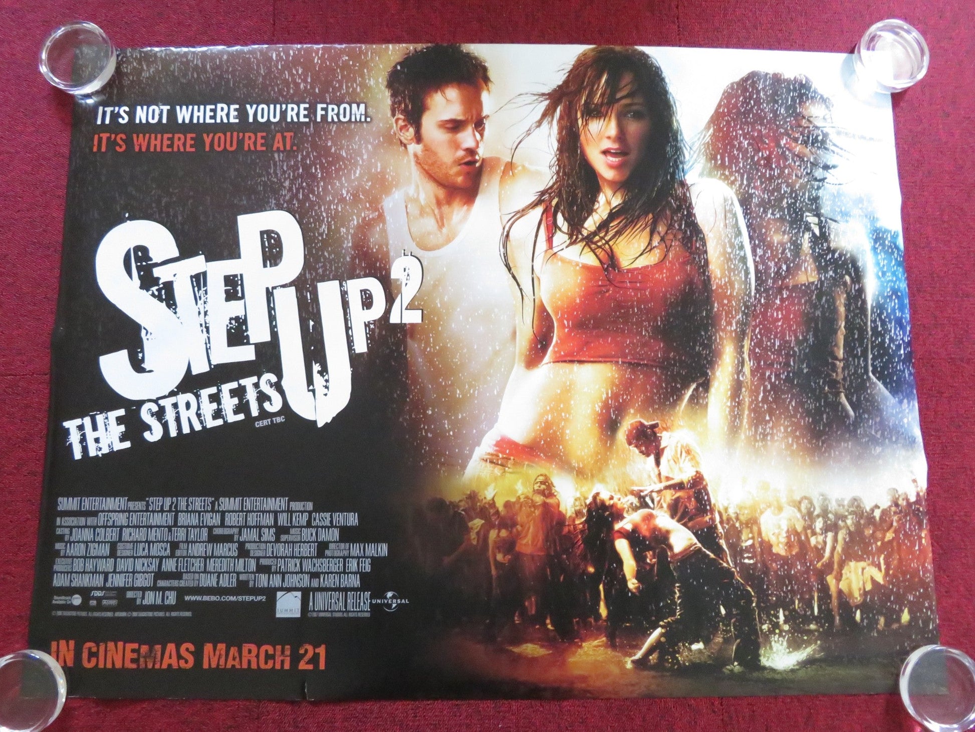 STEP UP 2: THE STREETS UK QUAD ROLLED POSTER BRIANA EVIGAN ROBERT HOFFMAN 2008 Rendezvous Cinema Movie posters