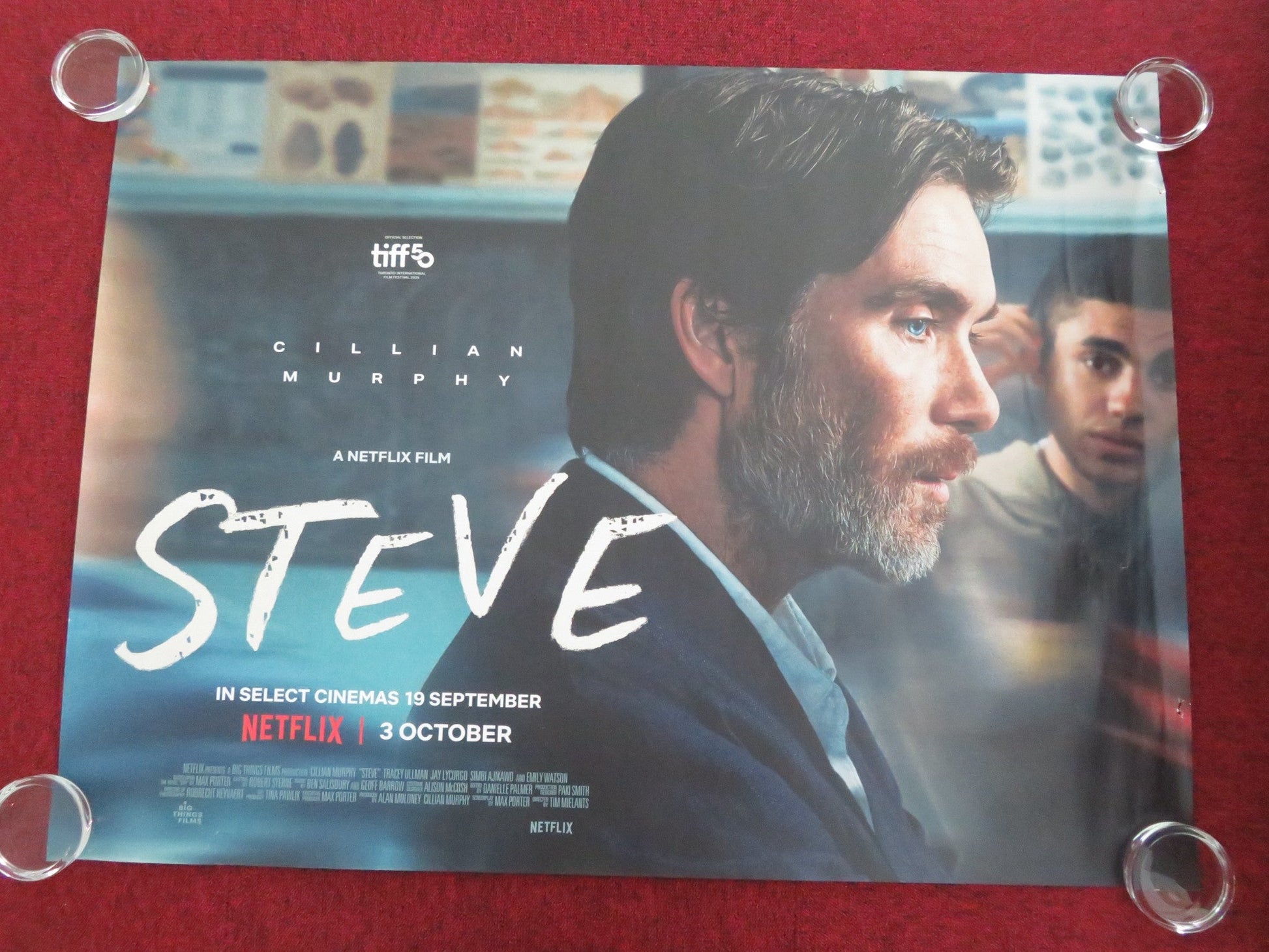 STEVE UK QUAD ROLLED POSTER CILLIAN MURPHY EMILY WATSON 2025 Movie posters