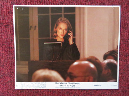 STILL OF THE NIGHT - 2 LOBBY CARD MERYL STREEP ROY SCHEIDER 1982 Rendezvous Cinema Movie posters