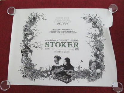 STOKER - A UK QUAD ROLLED POSTER MIA WASIKOWSKA NICOLE KIDMAN 2013 Movie posters