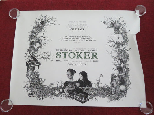 STOKER - A UK QUAD ROLLED POSTER MIA WASIKOWSKA NICOLE KIDMAN 2013 Movie posters