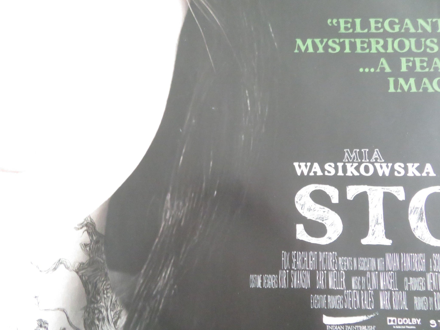 STOKER - B UK QUAD ROLLED POSTER MIA WASIKOWSKA NICOLE KIDMAN 2013 Rendezvous Cinema Movie posters