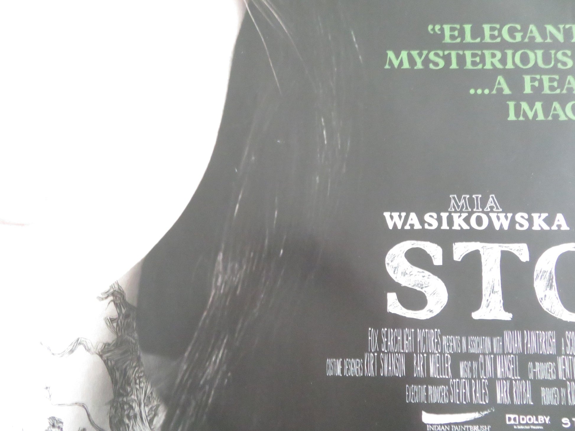 STOKER - B UK QUAD ROLLED POSTER MIA WASIKOWSKA NICOLE KIDMAN 2013 Rendezvous Cinema Movie posters