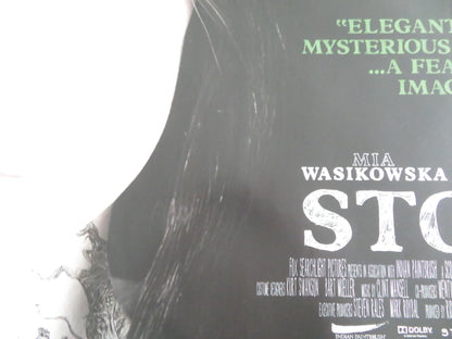 STOKER - B UK QUAD ROLLED POSTER MIA WASIKOWSKA NICOLE KIDMAN 2013 Rendezvous Cinema Movie posters