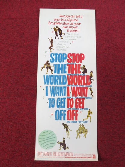 STOP THE WORLD I WANT TO GET OFF US INSERT POSTER TONY TANNER M. MARTIN 1966 Rendezvous Cinema Movie posters