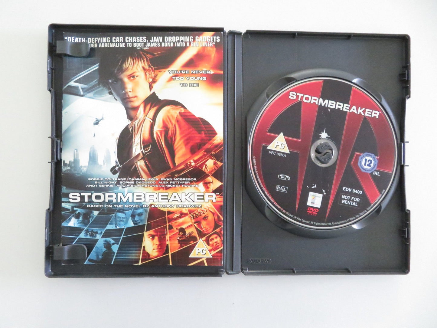 Stormbreaker (DVD) Alex Pettyfer Robbie Coltrane Stephen Fry 2006 Region 2 Movie posters