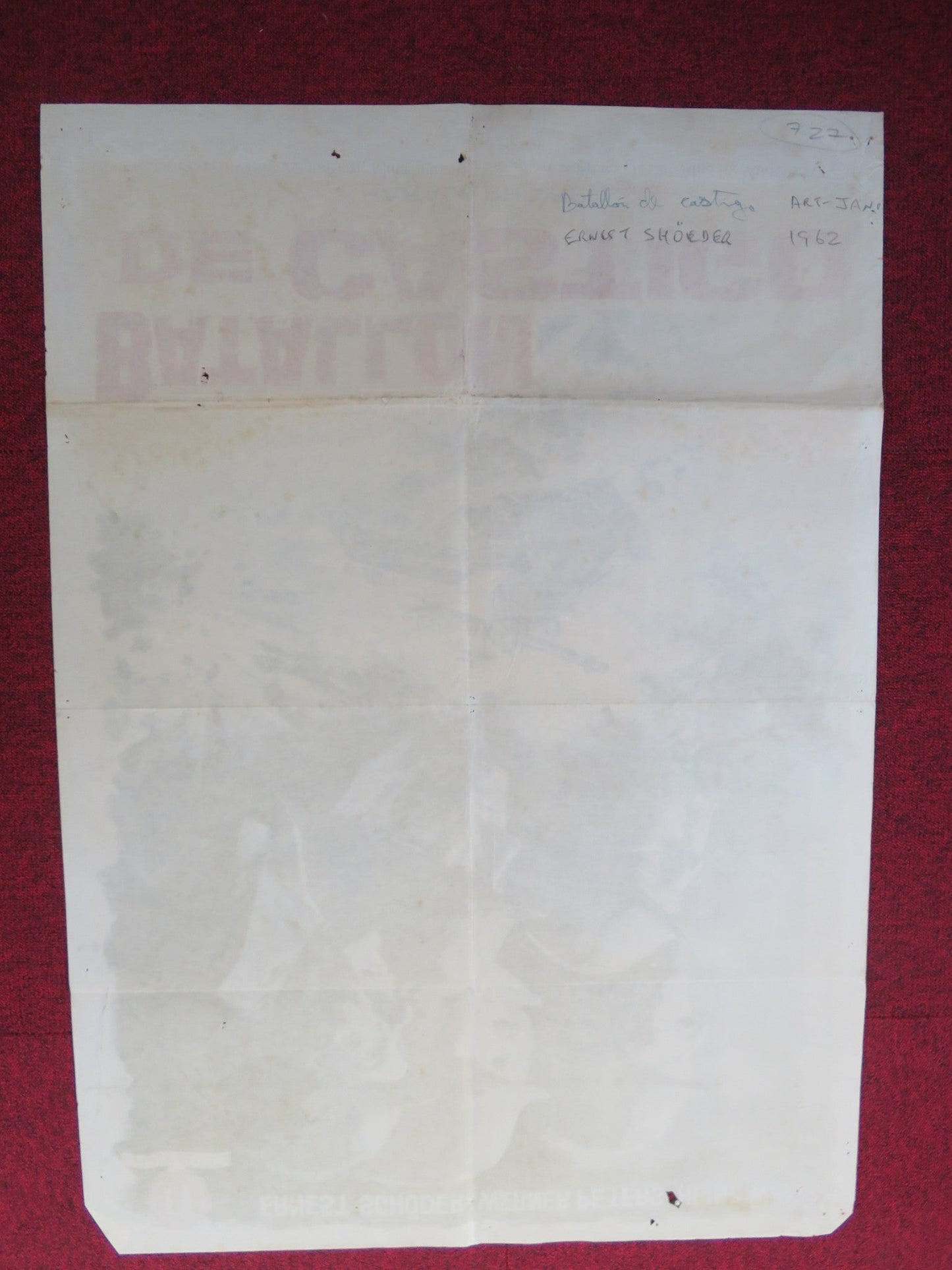 STRAFBATAILLON 999 SPANISH POSTER WERNER PETERS KURD PIERITZ 1960 Rendezvous Cinema Movie posters