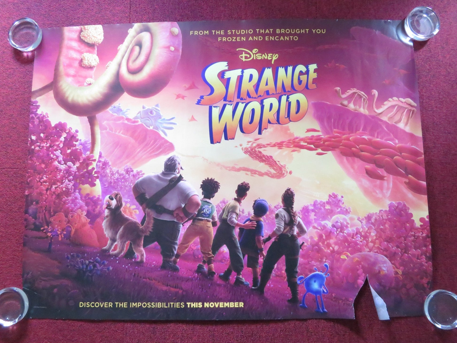 STRANGE WORLD UK QUAD ROLLED POSTER DISNEY JAKE GYLLENHAAL DENNIS QUAID 2022 Rendezvous Cinema Movie posters