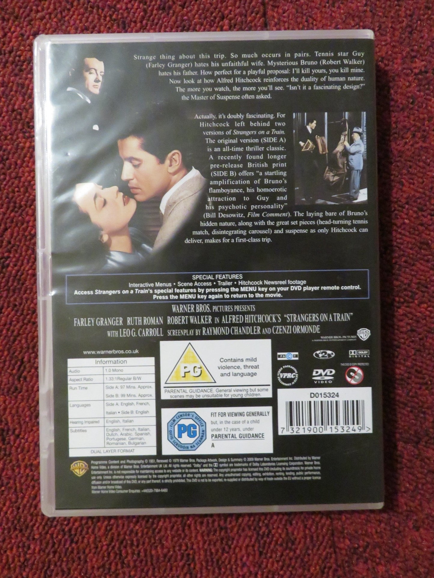STRANGER ON A TRAIN (DVD) FARLEY GRANGER RUTH ROMAN 1951 REGION 2 Rendezvous Cinema Movie posters
