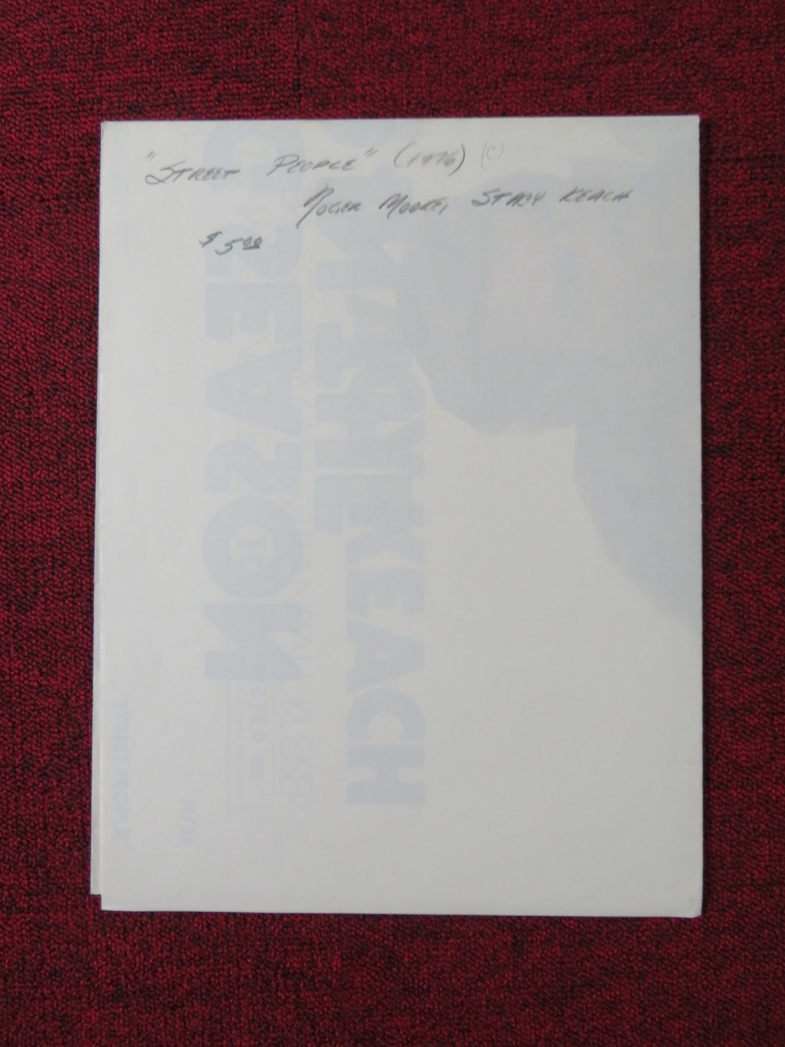 STREET PEOPLE FOLDED US ONE SHEET POSTER ROGER MOORE STACY KEACH 1976 Rendezvous Cinema Movie posters