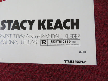 STREET PEOPLE FOLDED US ONE SHEET POSTER ROGER MOORE STACY KEACH 1976 Rendezvous Cinema Movie posters