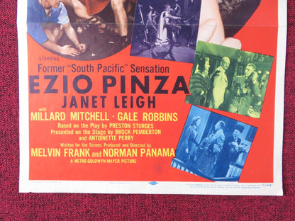 STRICTLY DISHONORABLE - B US INSERT POSTER EZIO PINZA JANET LEIGH 1951 Rendezvous Cinema Movie posters