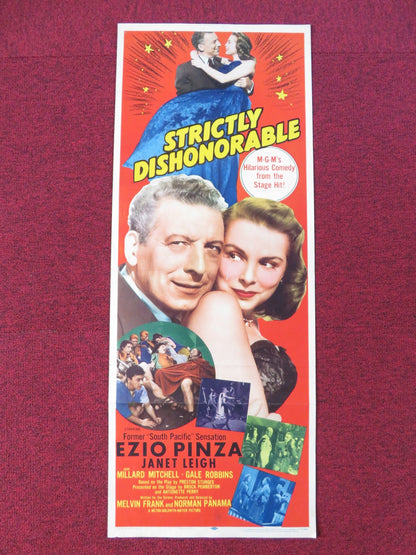 STRICTLY DISHONORABLE - B US INSERT POSTER EZIO PINZA JANET LEIGH 1951 Rendezvous Cinema Movie posters
