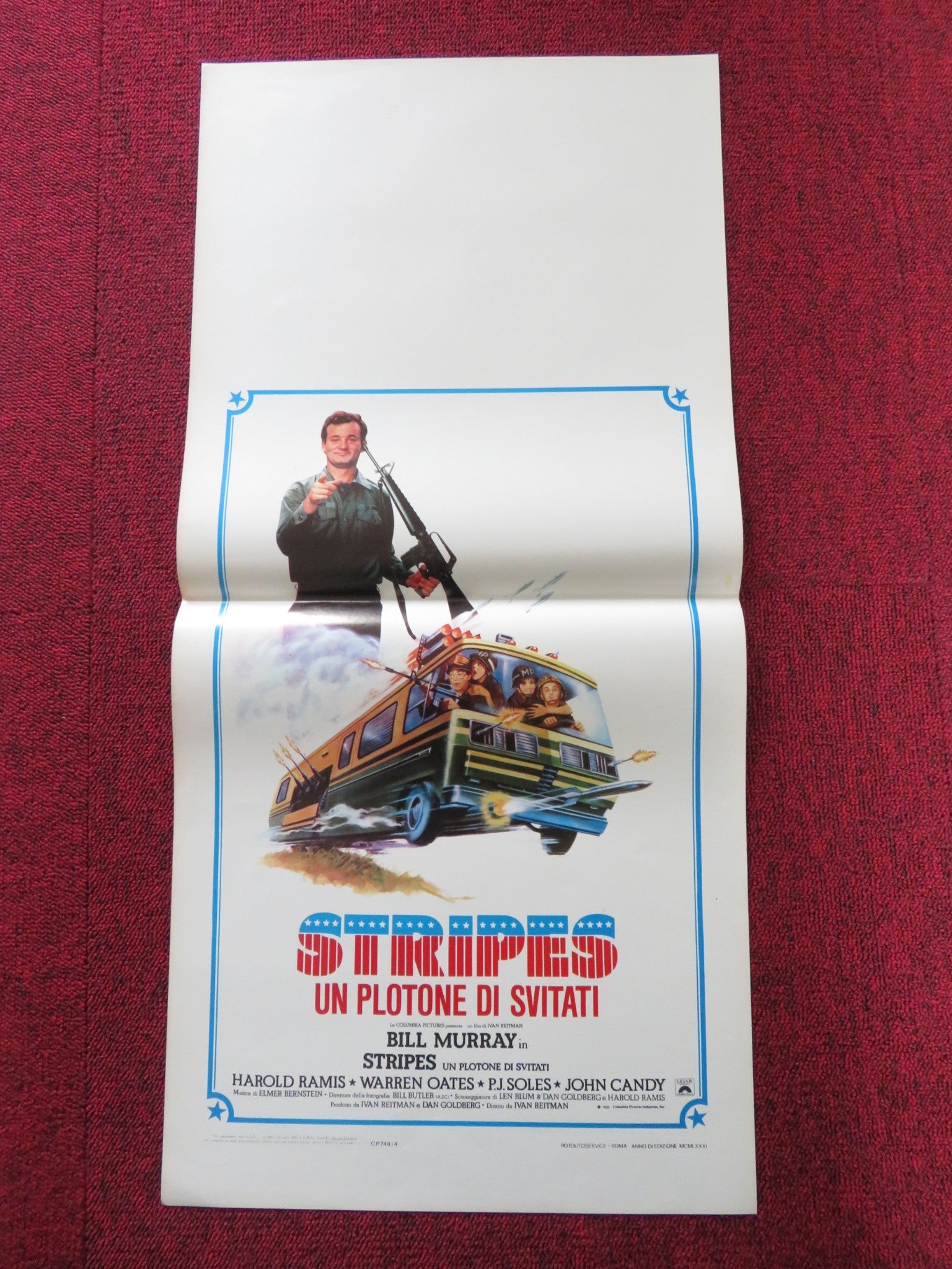STRIPES ITALIAN LOCANDINA POSTER BILL MURRAY HAROLD RAMIS 1981 Rendezvous Cinema Movie posters