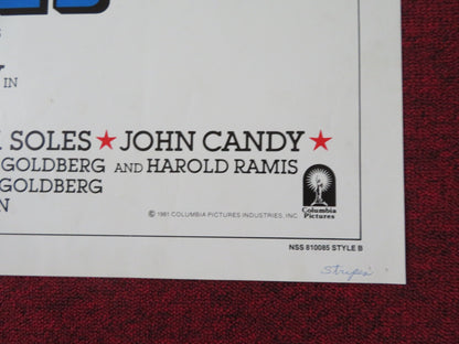 STRIPES - STYLE B FOLDED US ONE SHEET POSTER BILL MURRAY HAROLD RAMIS 1981 Rendezvous Cinema Movie posters