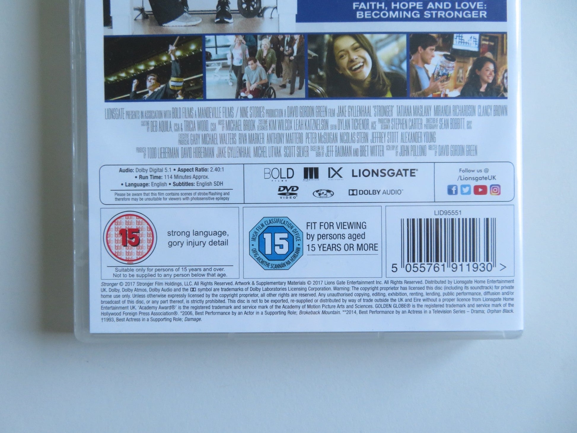 STRONGER (DVD) JAKE GYLLENHAAL MIRANDA RICHARDSON 2017 REGION 2 - Rendezvous Cinema