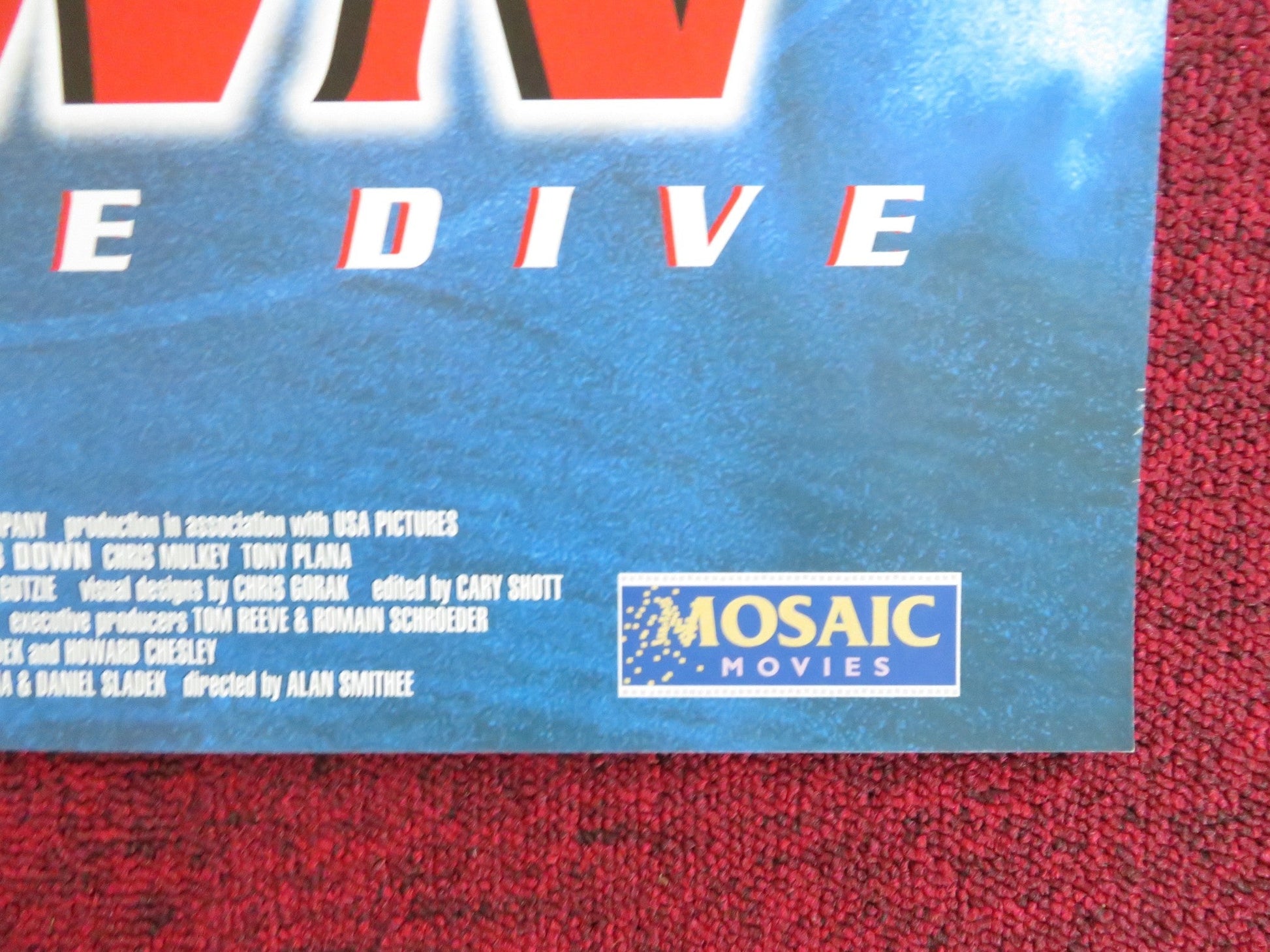 SUB DOWN VHS VIDEO POSTER STEPHEN BALDWIN GABRIELLE ANWAR 1997 Rendezvous Cinema Movie posters