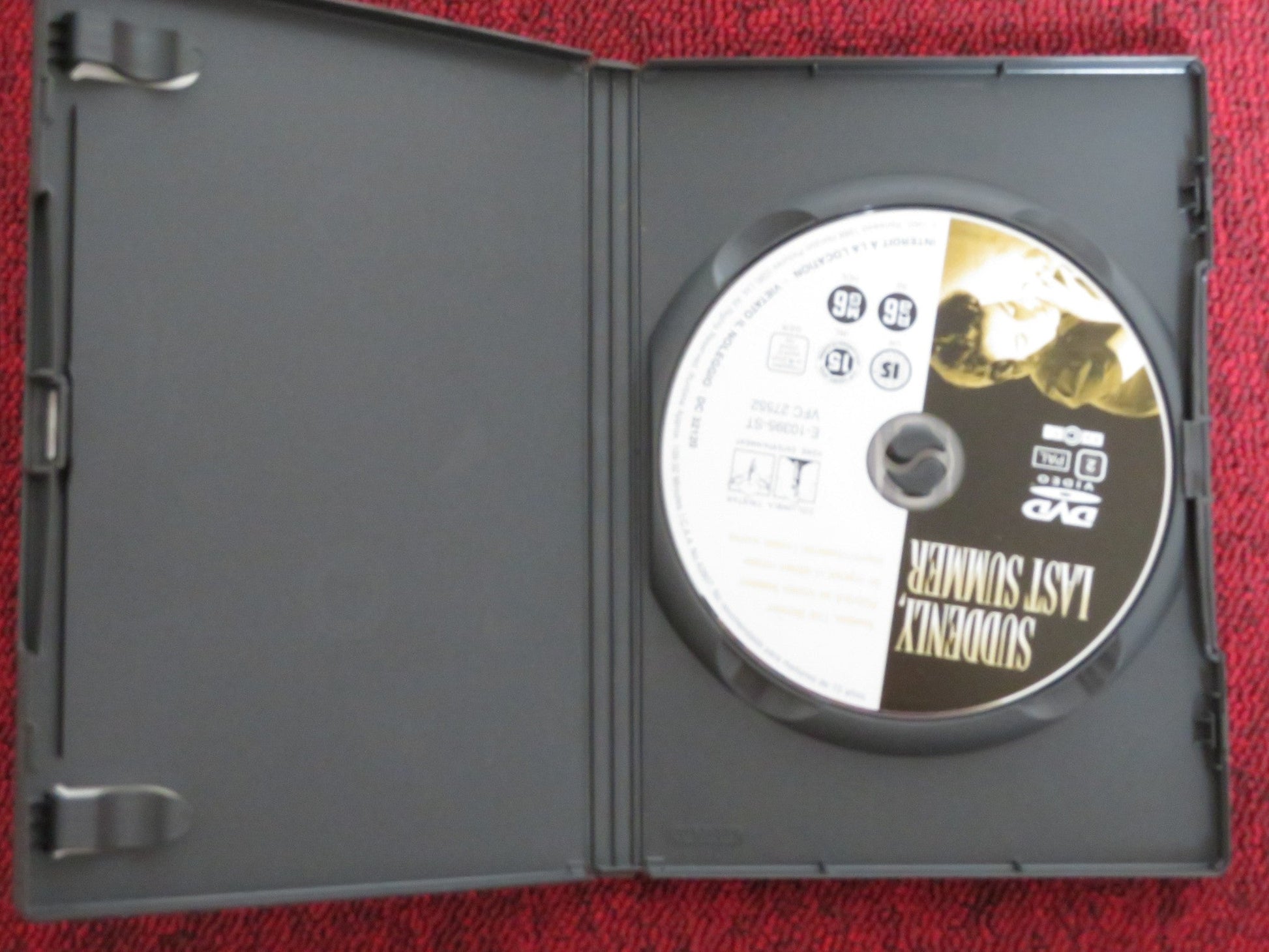 SUDDENLY, LAST SUMMER (DVD) ELIZABETH TAYLOR KATHARINE HEPBURN 1959 REGION 2 Rendezvous Cinema Movie posters