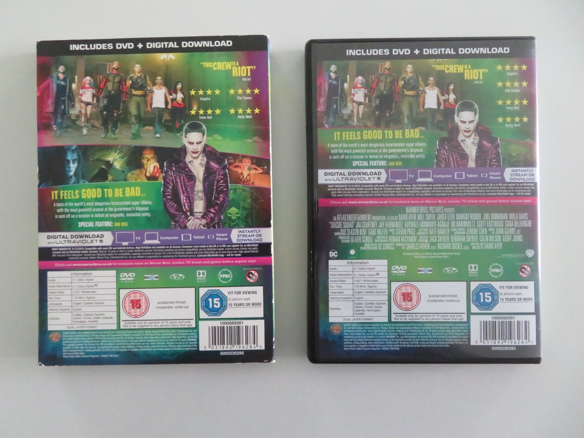 SUICIDE SQUAD (DVD) DC COMICS MARGOT ROBBIE WILL SMITH JARED LETO 2016 REGION 2 Movie posters