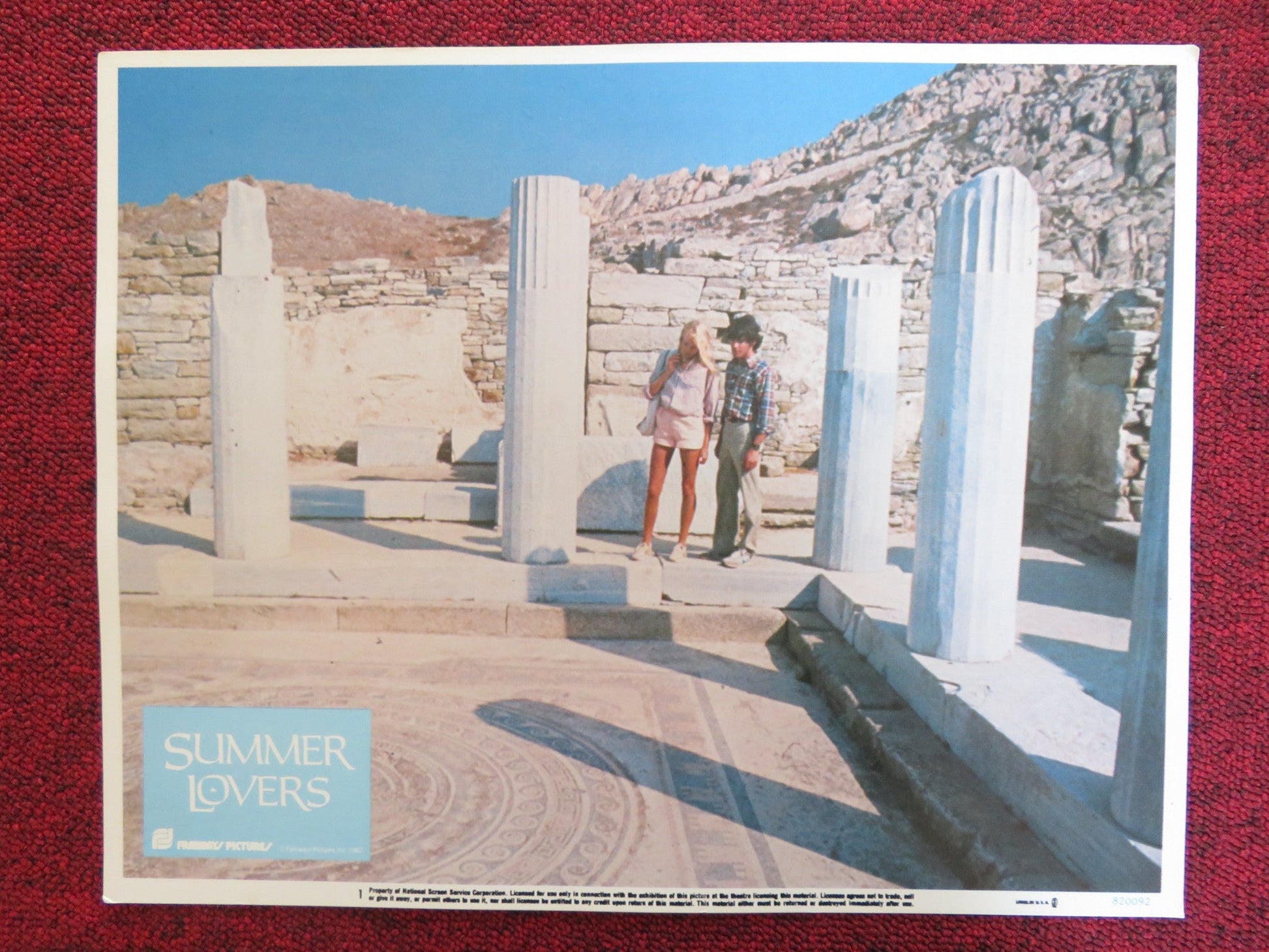 SUMMER LOVERS US LOBBY CARD FULL SET PETER GALLAGHER DARYL HANNAH 1982 Rendezvous Cinema Movie posters