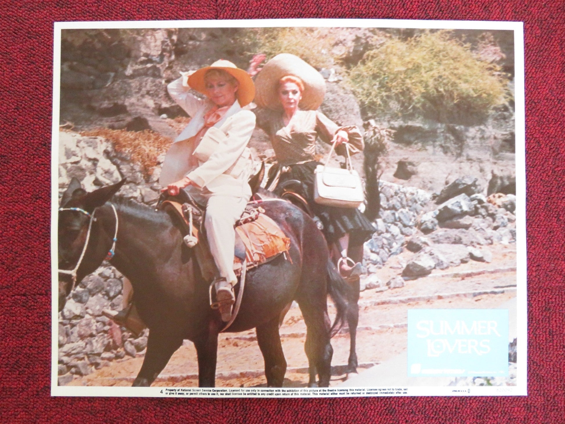 SUMMER LOVERS US LOBBY CARD FULL SET PETER GALLAGHER DARYL HANNAH 1982 Rendezvous Cinema Movie posters