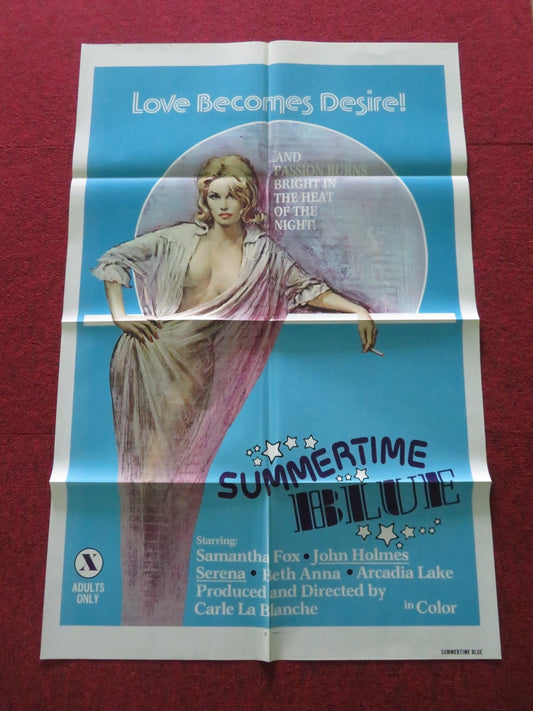 SUMMERTIME BLUE FOLDED US ONE SHEET POSTER SAMANTHA FOX SERENA JOHN HOLMES 1979 Movie posters