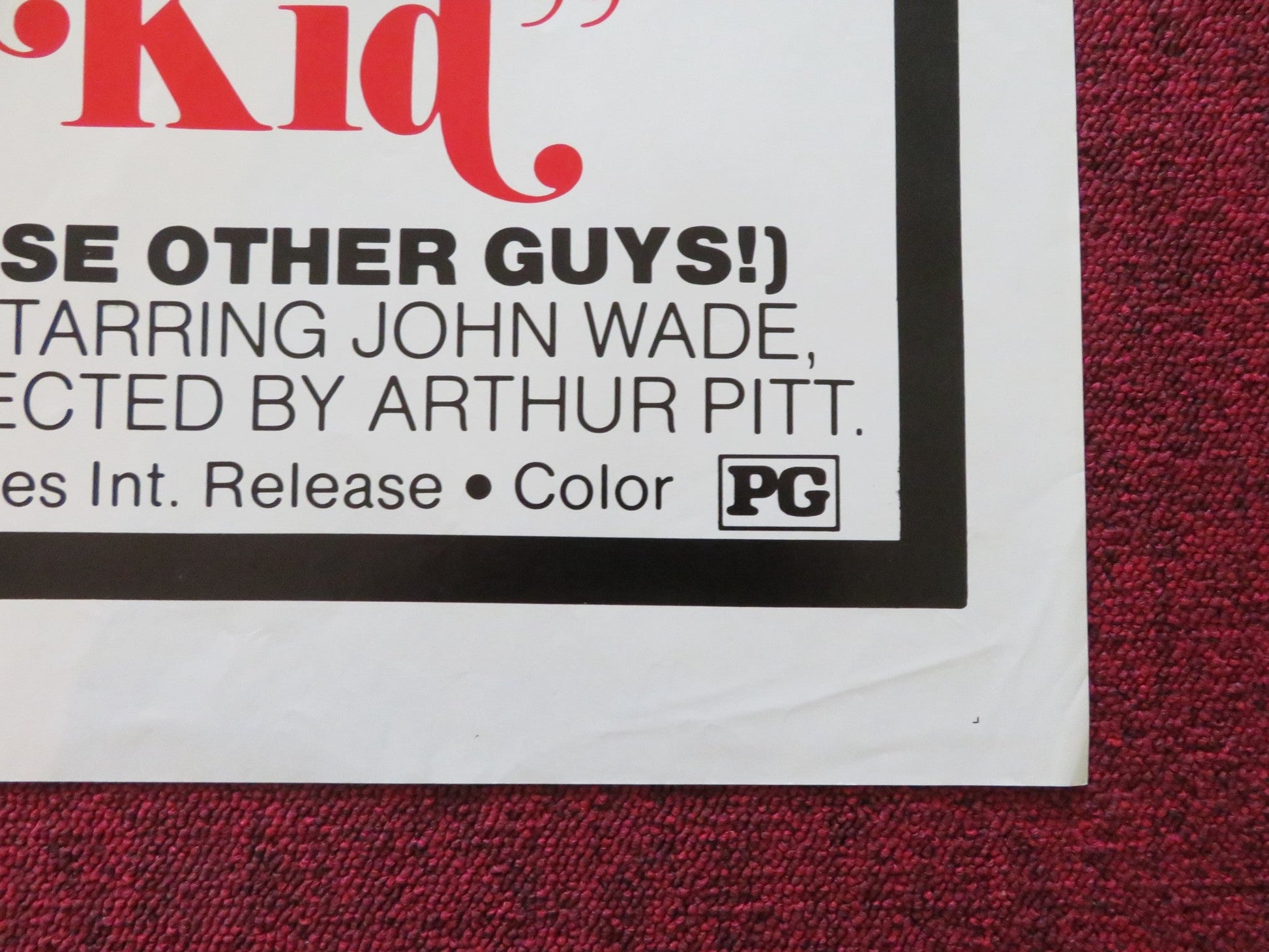 SUNDANCE CASSIDY AND BUTCH THE KID FOLDED US ONE SHEET POSTER JOHN WADE 1969 Rendezvous Cinema Movie posters