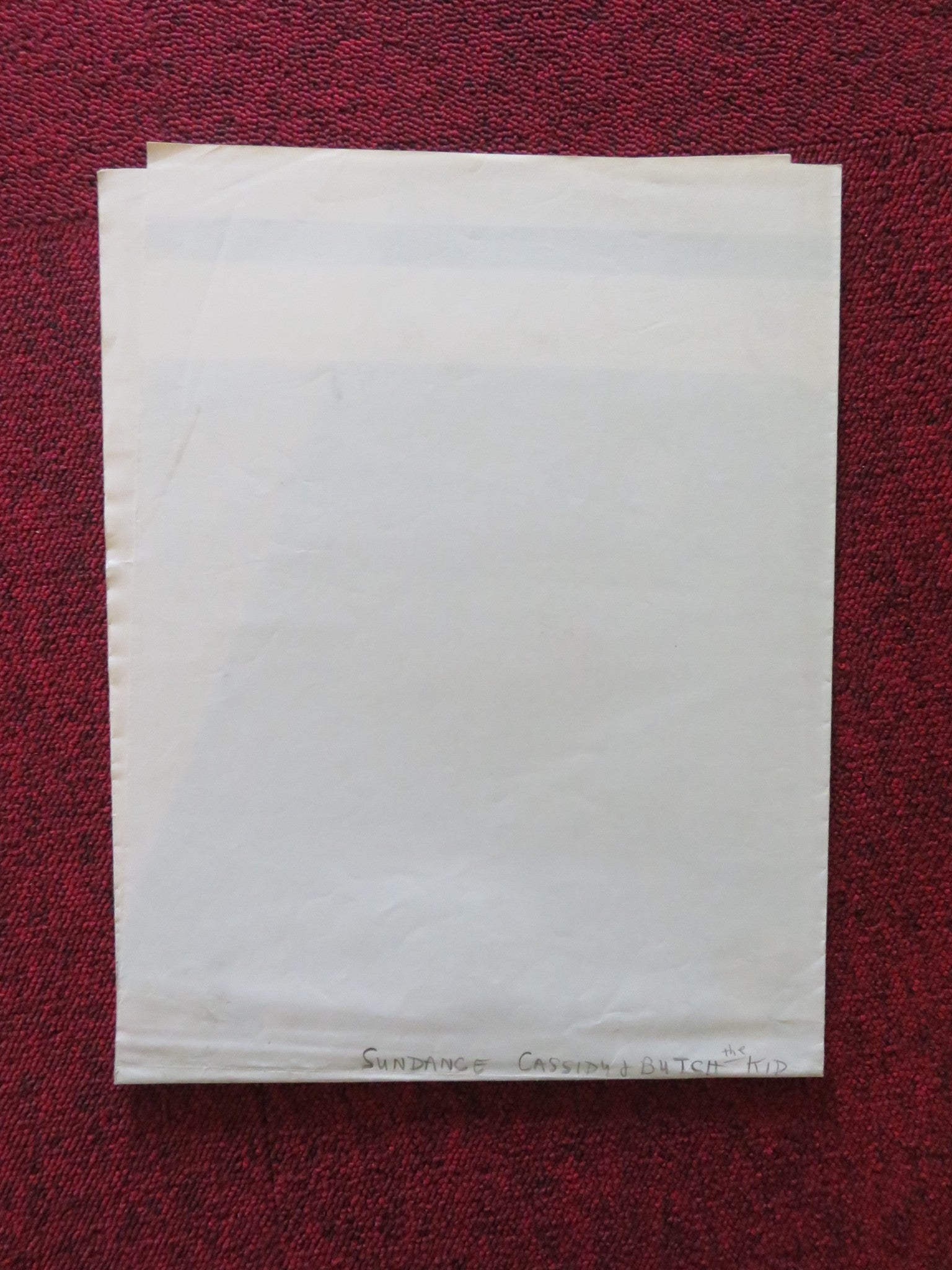 SUNDANCE CASSIDY AND BUTCH THE KID FOLDED US ONE SHEET POSTER JOHN WADE 1969 Rendezvous Cinema Movie posters