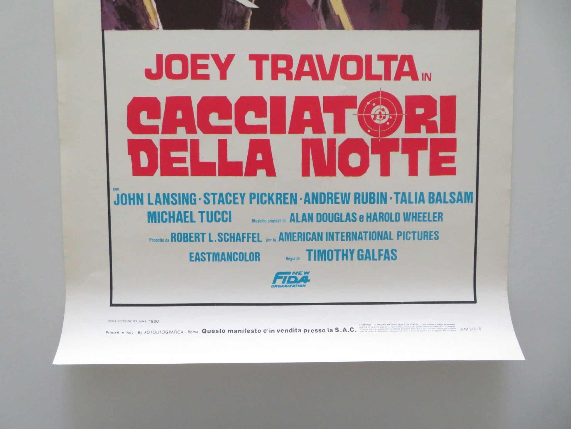 SUNNYSIDE ITALIAN LOCANDINA POSTER JOEY TRAVOLTA JOHN LANSING 1980 Movie posters