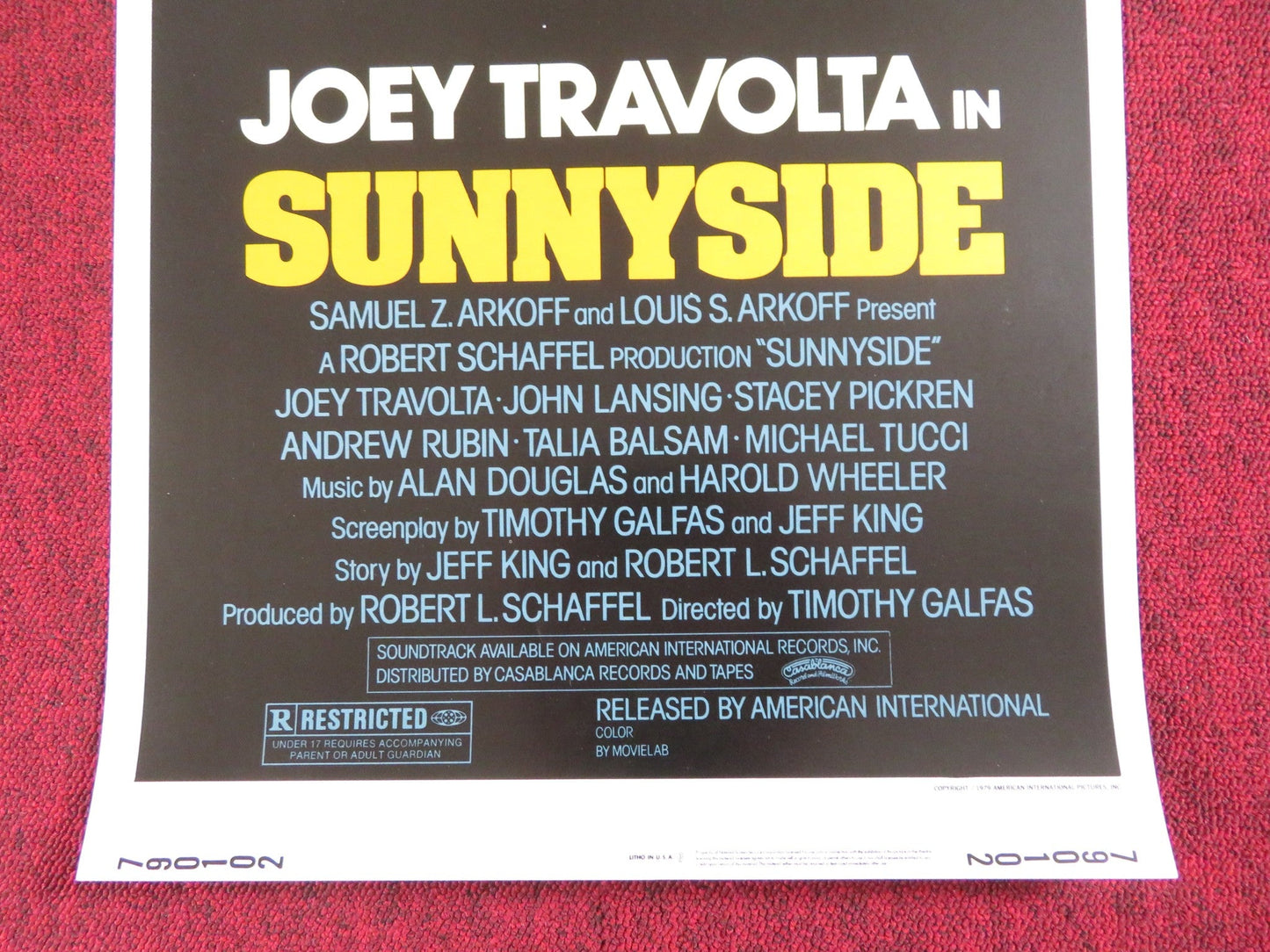 SUNNYSIDE US INSERT POSTER JOEY TRAVOLTA STACEY PICKREN 1979 Rendezvous Cinema Movie posters