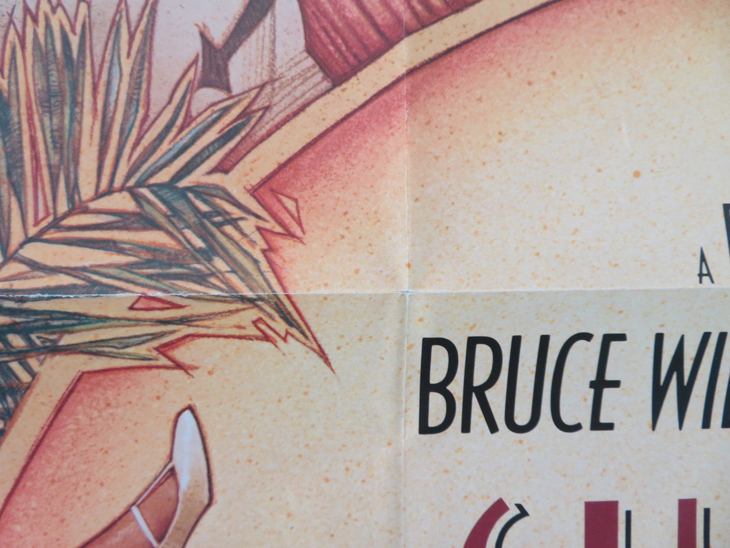 SUNSET FOLDED US ONE SHEET POSTER BRUCE WILLIS JAMES GARNER 1988 Movie posters