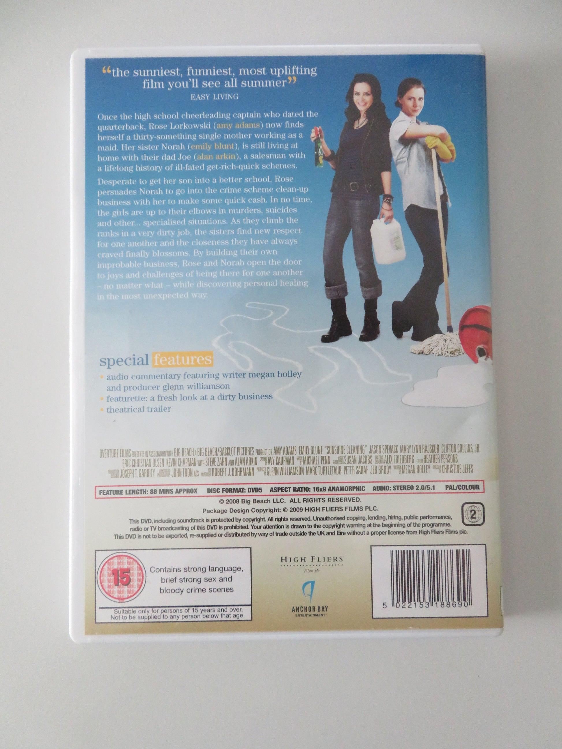 Sunshine Cleaning (DVD) Amy Adams Emily Blunt Alan Arkin 2008 Region 2 Movie posters