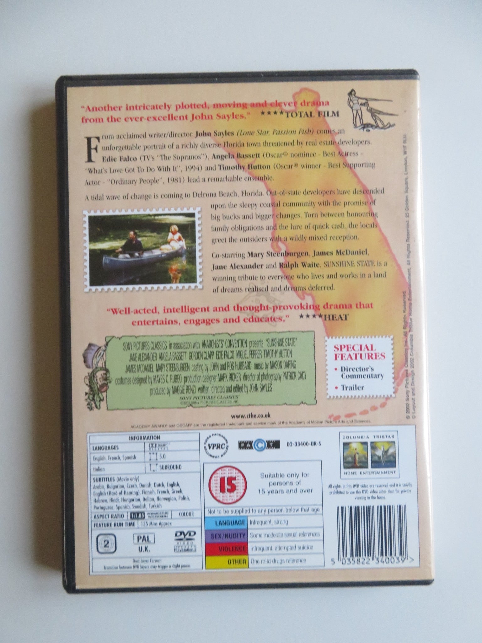 SUNSHINE STATE (DVD) EDIE FALCO ANGELA BASSETT 2002 REGION 2 Movie posters